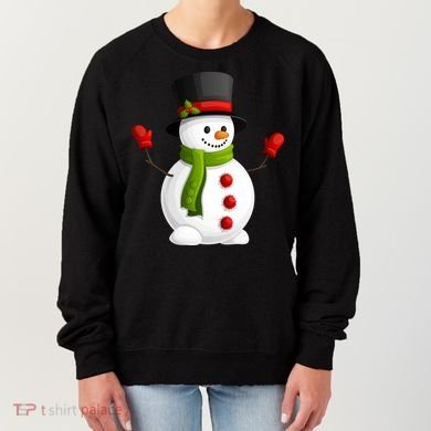 Cute Happy Winter Snowman Women's Sweatshirt