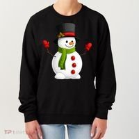 Cute Happy Winter Snowman Women's Sweatshirt thumb 0