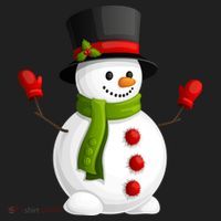 Cute Happy Winter Snowman Women's Sweatshirt thumb 2
