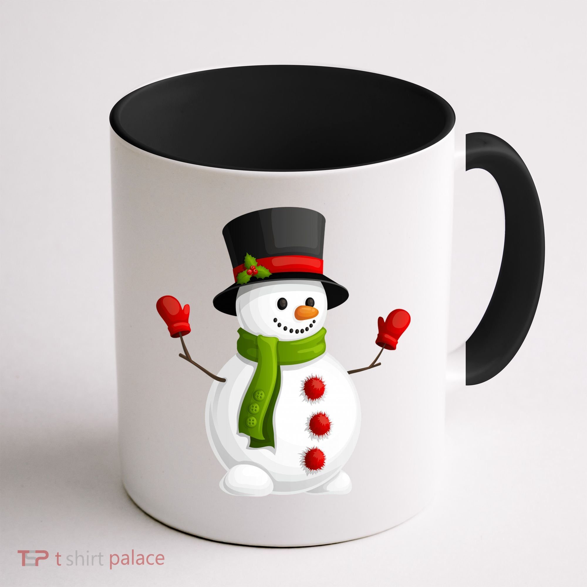 Cute Happy Winter Snowman Coffee Mug