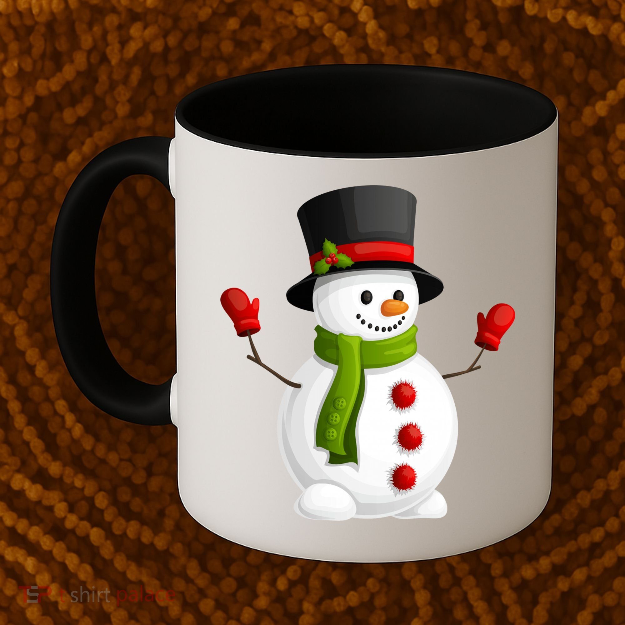 Cute Happy Winter Snowman Coffee Mug