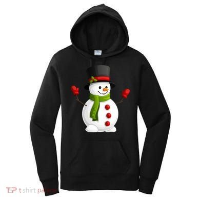 Cute Happy Winter Snowman Women's Hoodie