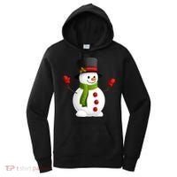 Cute Happy Winter Snowman Women's Hoodie thumb 0