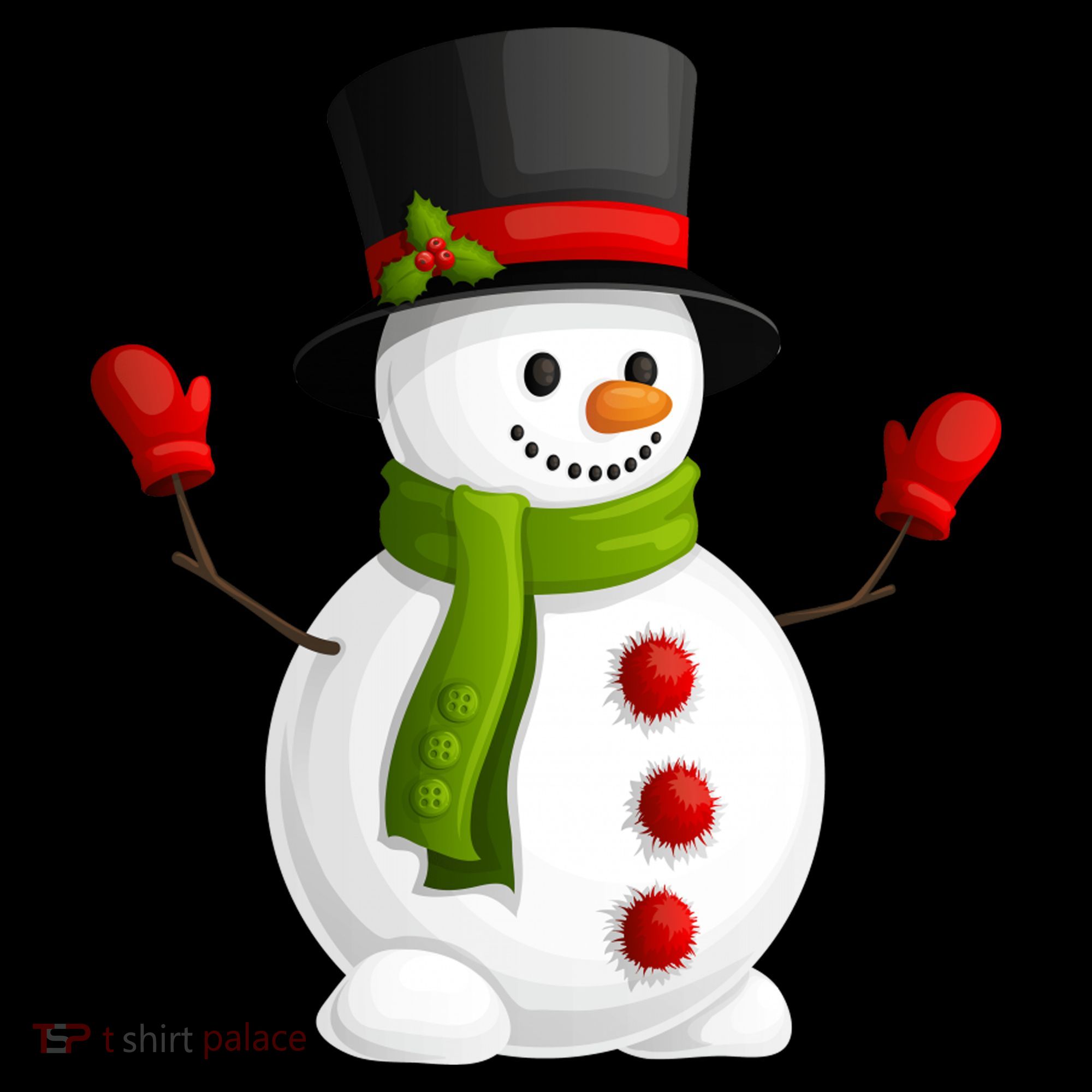 Cute Happy Winter Snowman Women's Hoodie