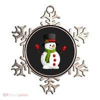 Cute Happy Winter Snowman Ornament thumb 0