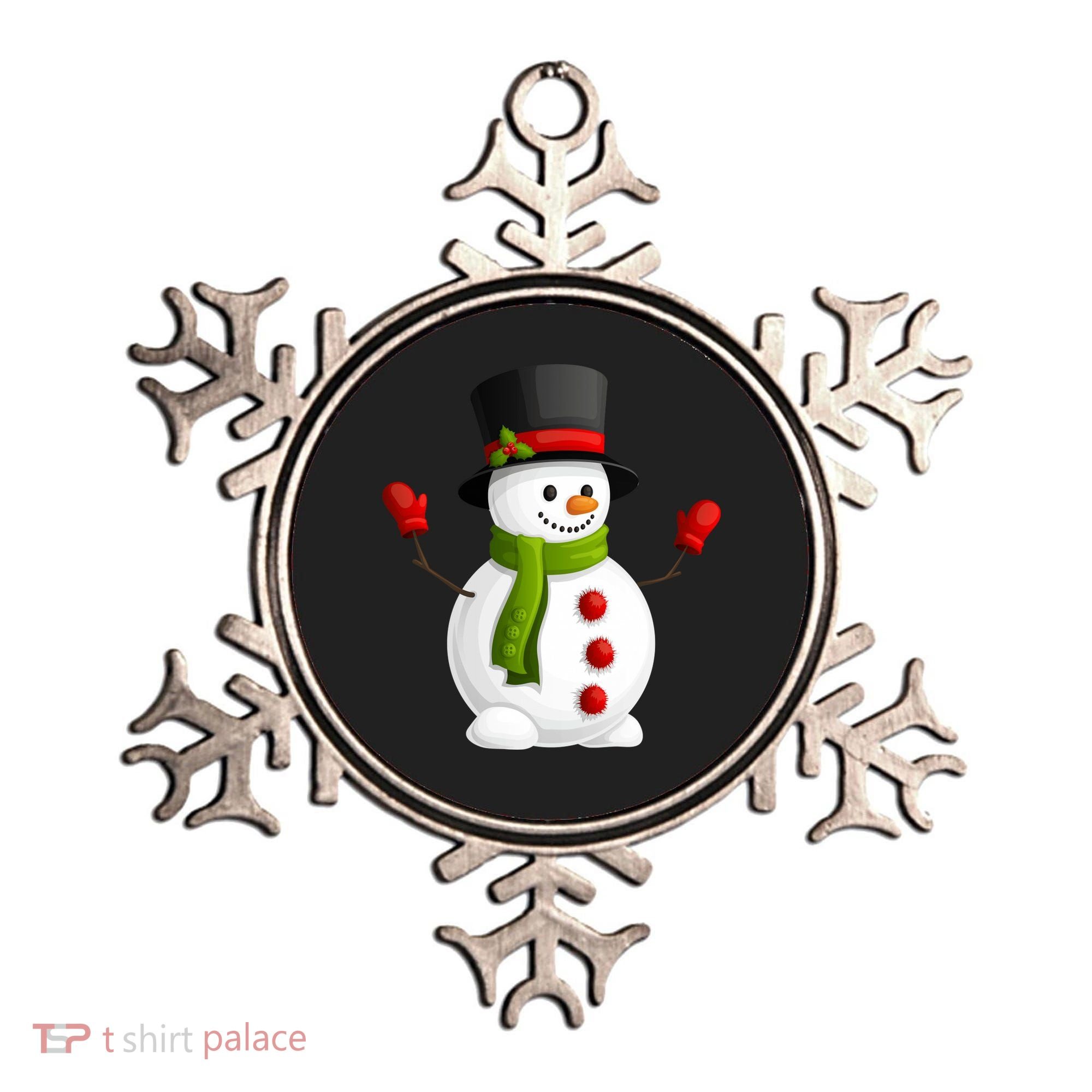 Cute Happy Winter Snowman Ornament