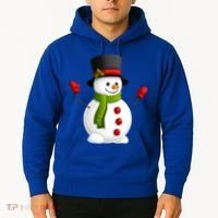 Cute Happy Winter Snowman Hoodie thumb 2