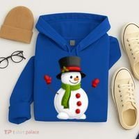 Cute Happy Winter Snowman Hoodie thumb 4