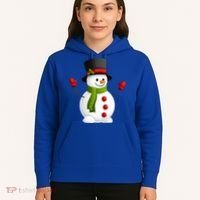 Cute Happy Winter Snowman Hoodie thumb 5