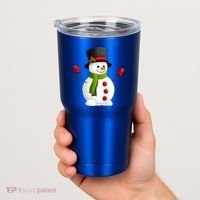 Cute Happy Winter Snowman Tumbler thumb 2