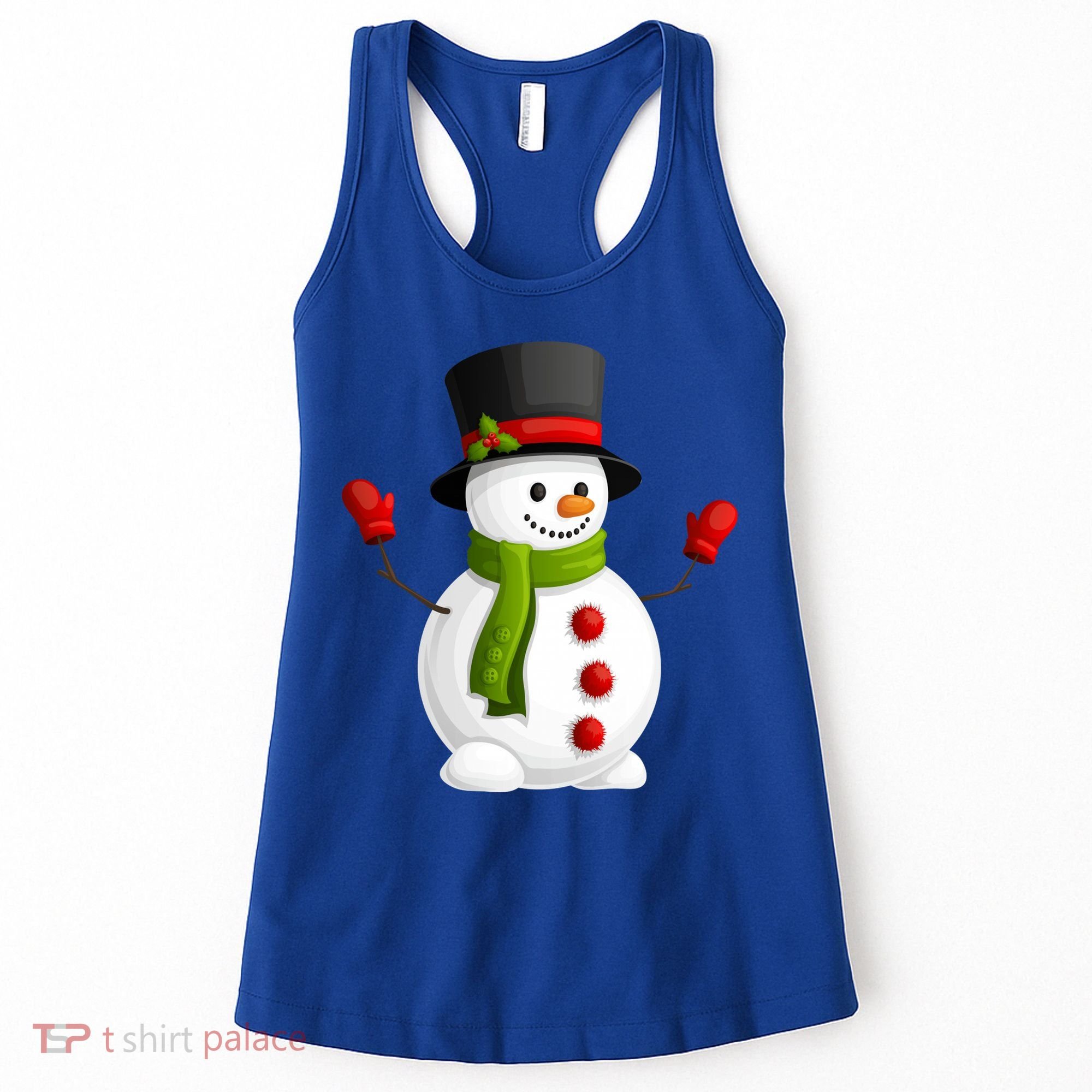Cute Happy Winter Snowman Women's Tank Top