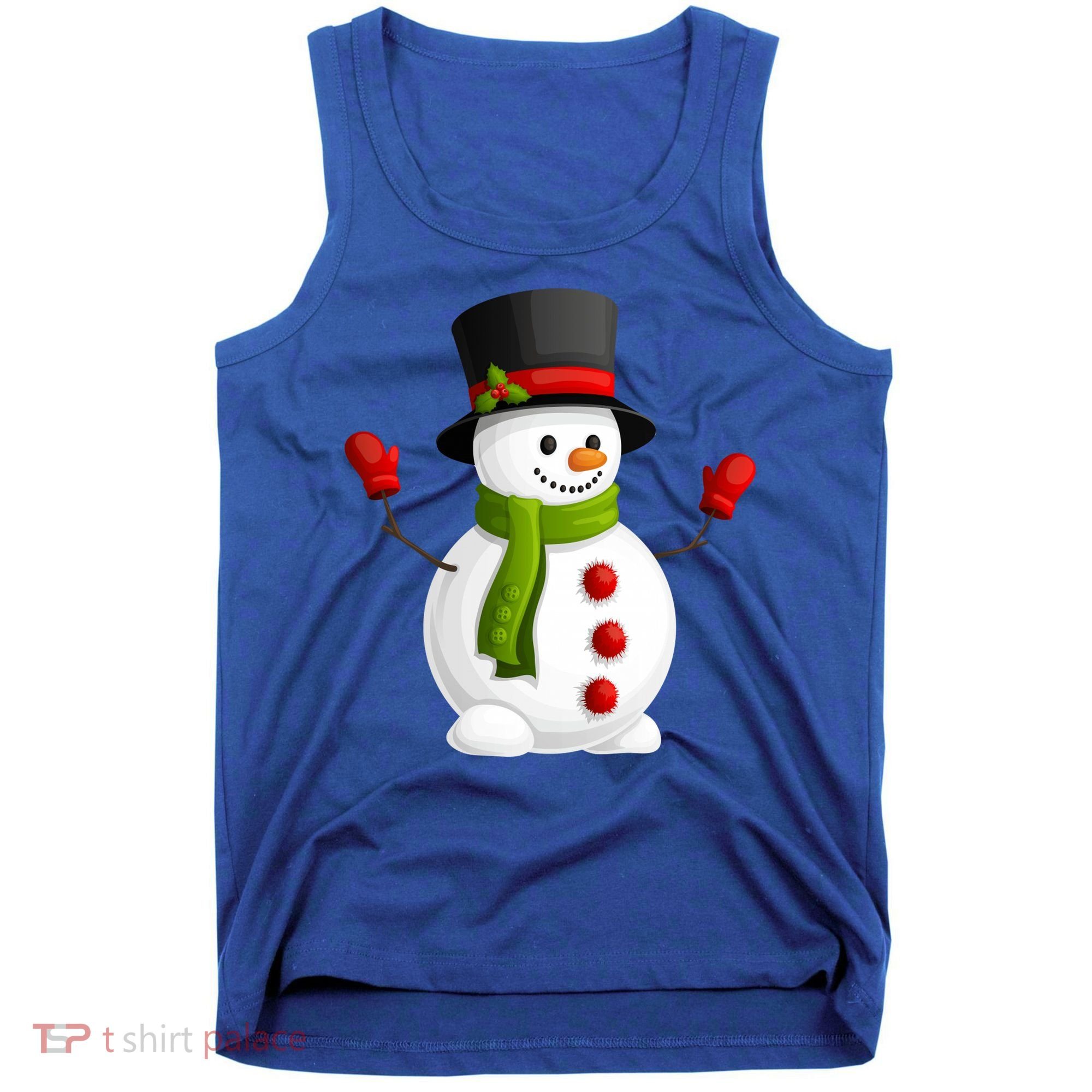 Cute Happy Winter Snowman Tank Top