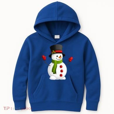 Cute Happy Winter Snowman Kids Hoodie