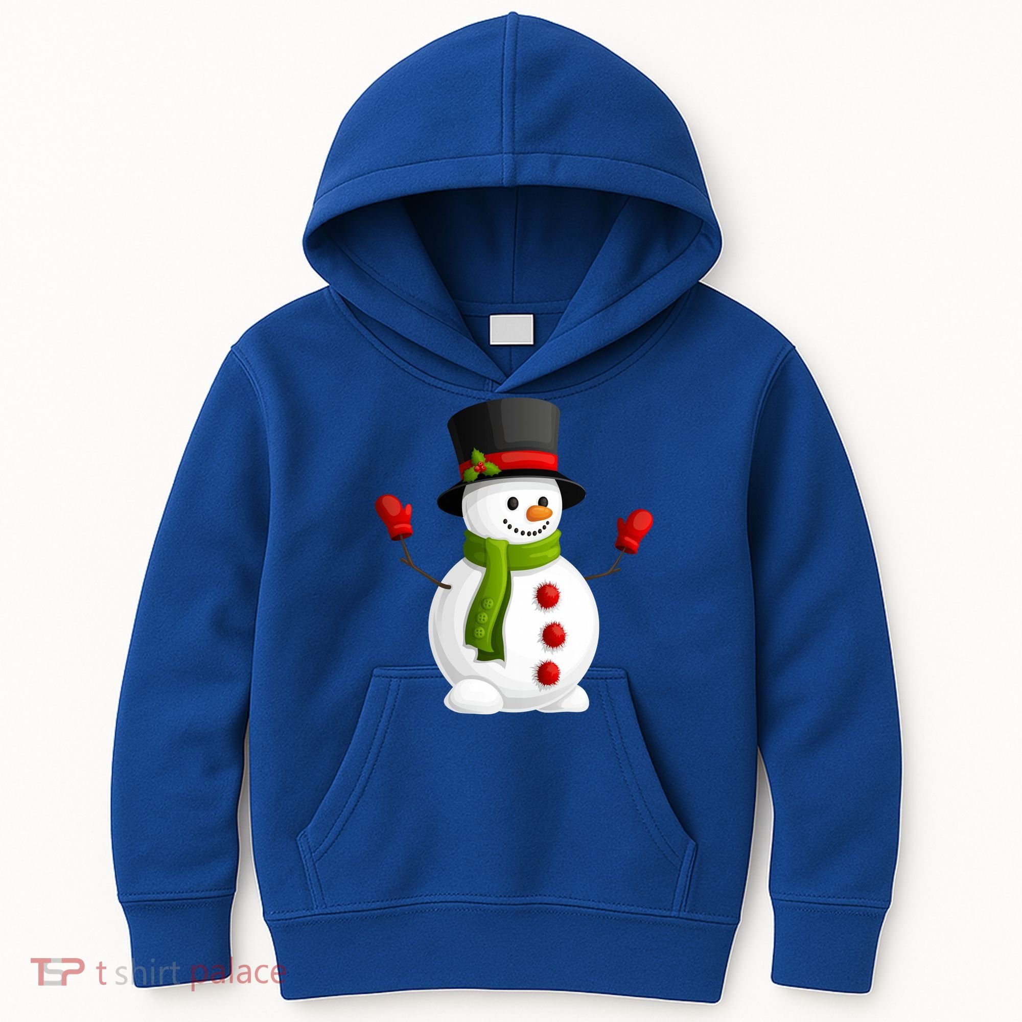 Cute Happy Winter Snowman Kids Hoodie
