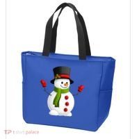 Cute Happy Winter Snowman Tote Bag thumb 3