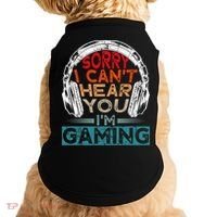 Can't Hear You I'm Gaming Gamer Assertion Gift Idea Doggie Tank thumb 0