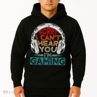 Can't Hear You I'm Gaming Gamer Assertion Gift Idea Hoodie thumb 2