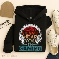 Can't Hear You I'm Gaming Gamer Assertion Gift Idea Hoodie thumb 4