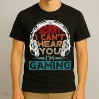 Can't Hear You I'm Gaming Gamer Assertion Gift Idea T-Shirt thumb 3