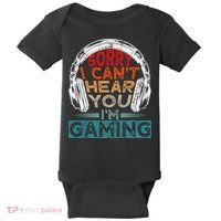 Can't Hear You I'm Gaming Gamer Assertion Gift Idea Baby Bodysuit thumb 0
