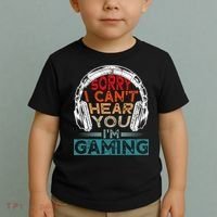 Can't Hear You I'm Gaming Gamer Assertion Gift Idea Toddler T-Shirt thumb 2