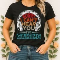 Can't Hear You I'm Gaming Gamer Assertion Gift Idea Women's T-Shirt thumb 2