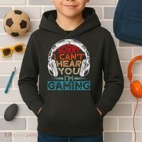 Can't Hear You I'm Gaming Gamer Assertion Gift Idea Kids Hoodie thumb 2