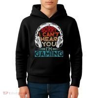 Can't Hear You I'm Gaming Gamer Assertion Gift Idea Kids Hoodie thumb 4