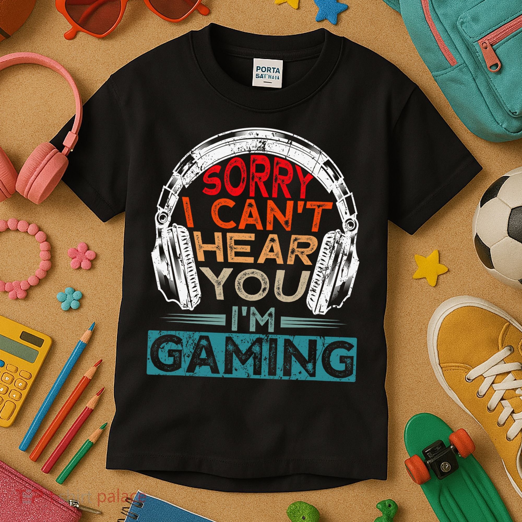 Can't Hear You I'm Gaming Gamer Assertion Gift Idea Kids T-Shirt