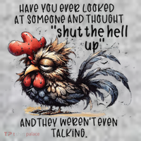 Chicken Have You Ever Looked At Someone And Thought Shut The Baniff Cuffed Pom Beanie thumb 2