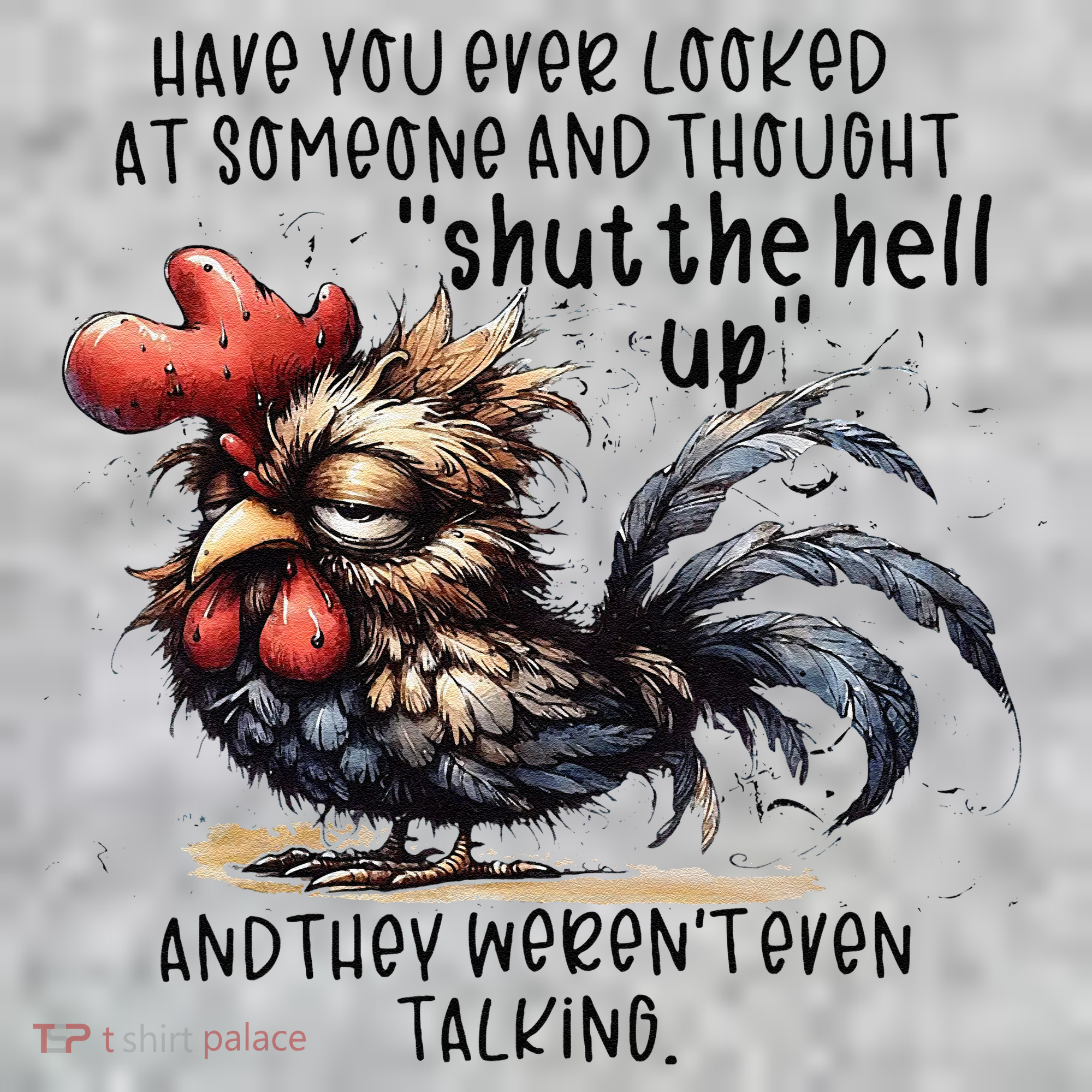 Chicken Have You Ever Looked At Someone And Thought Shut The Baniff Cuffed Pom Beanie