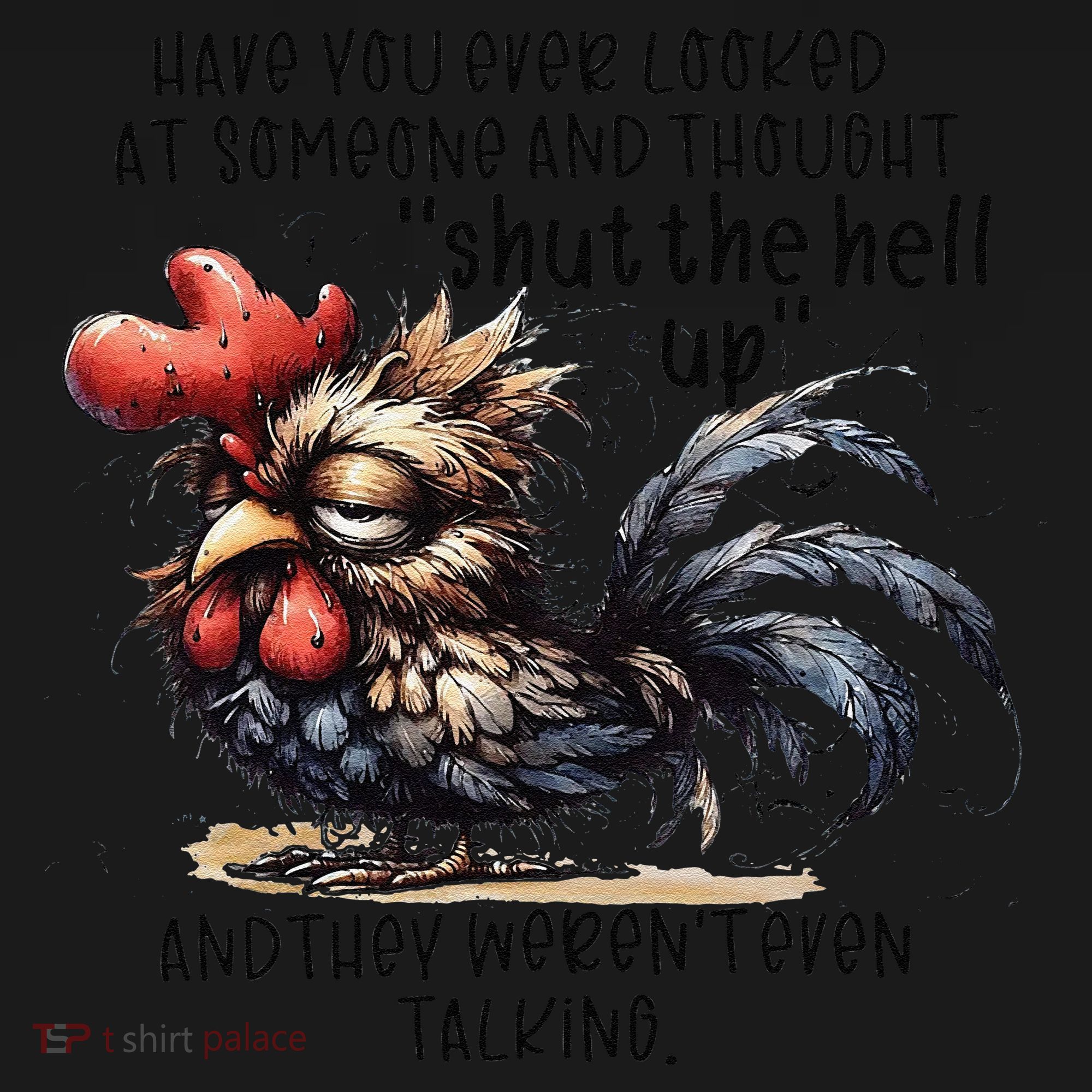 Chicken Have You Ever Looked At Someone And Thought Shut Pom Pom 12in Knit Beanie