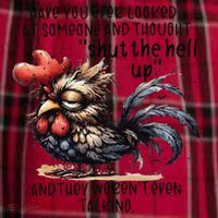 Chicken Have You Ever Looked At Someone And Thought Shut Men's Flannel Plaid Pajama Pants thumb 2