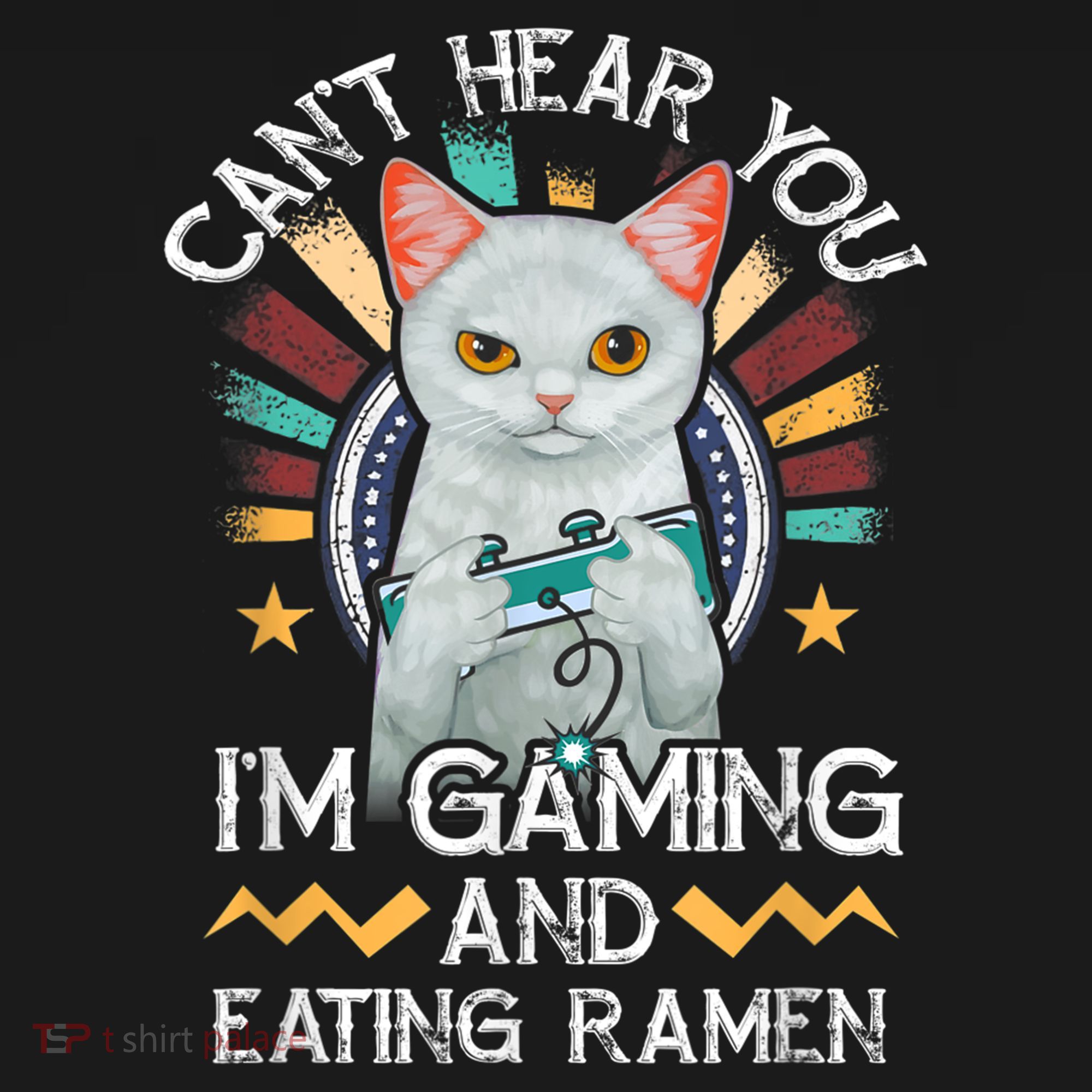 CanT Hear You IM Gaming Video Gamer Ramen Cat Women's Hoodie