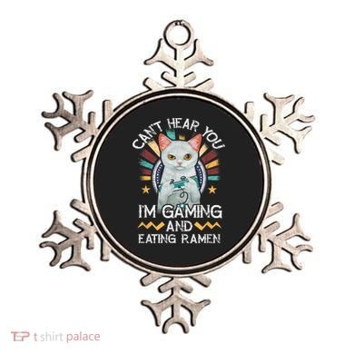 CanT Hear You IM Gaming Video Gamer Ramen Cat Ornament