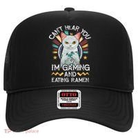 CanT Hear You IM Gaming Video Gamer Ramen Cat Hat thumb 0