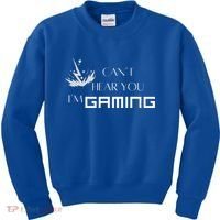 Can’T Hear You I’M Gaming Kids Sweatshirt thumb 0
