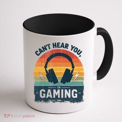 CanT Hear You IM Gaming Retro Vintage Great Gift Coffee Mug back