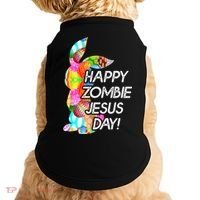 Cute Happy Zombie Jesus Day Easter Bunny For Men Women Doggie Tank thumb 0