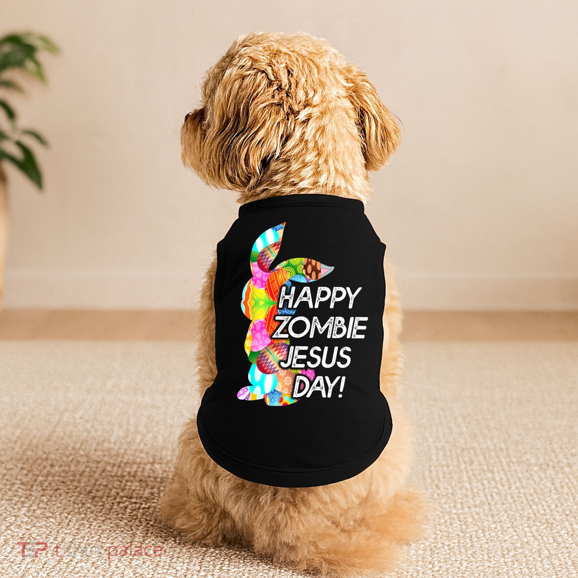 Cute Happy Zombie Jesus Day Easter Bunny For Men Women Doggie Tank