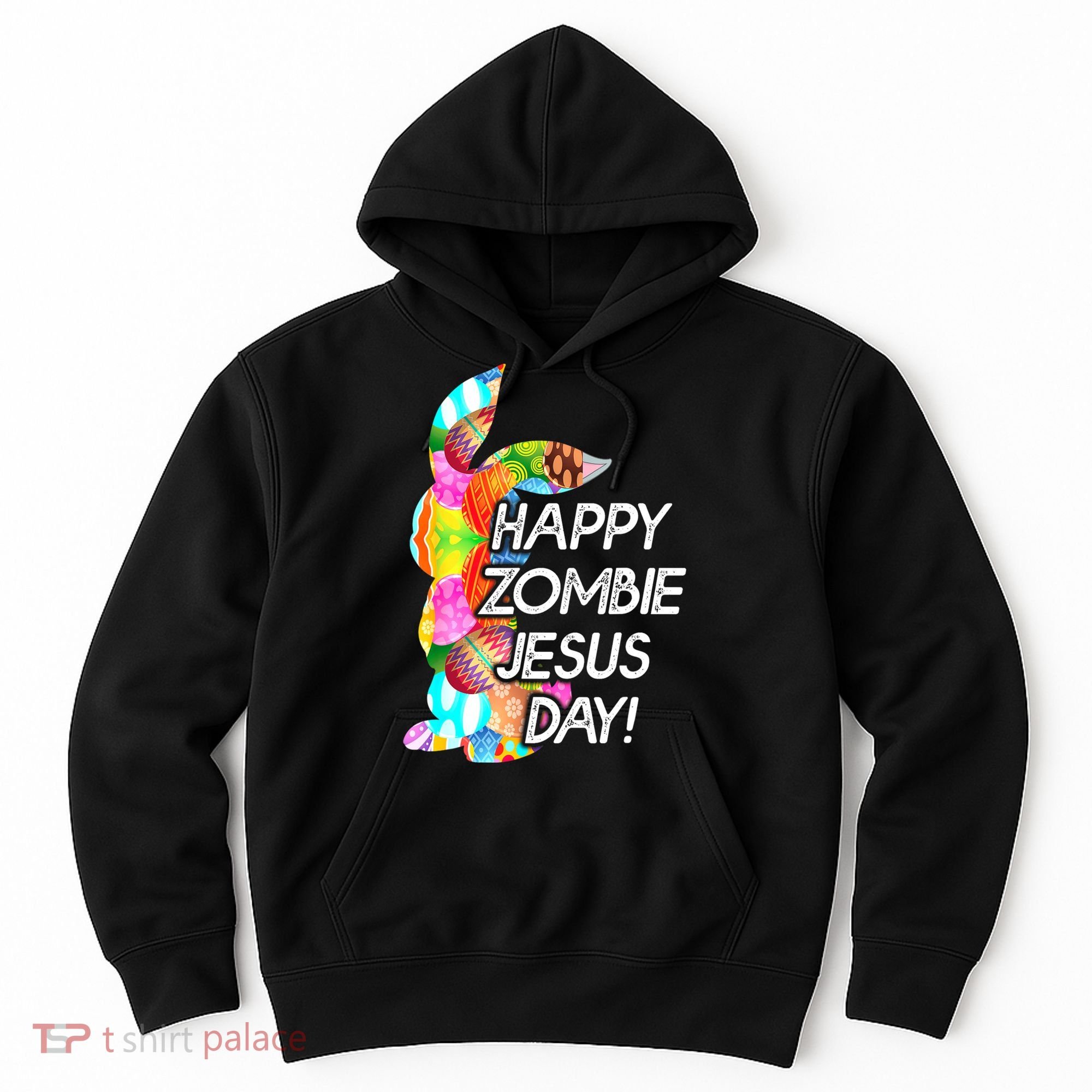 Cute Happy Zombie Jesus Day Easter Bunny For Men Women Hoodie