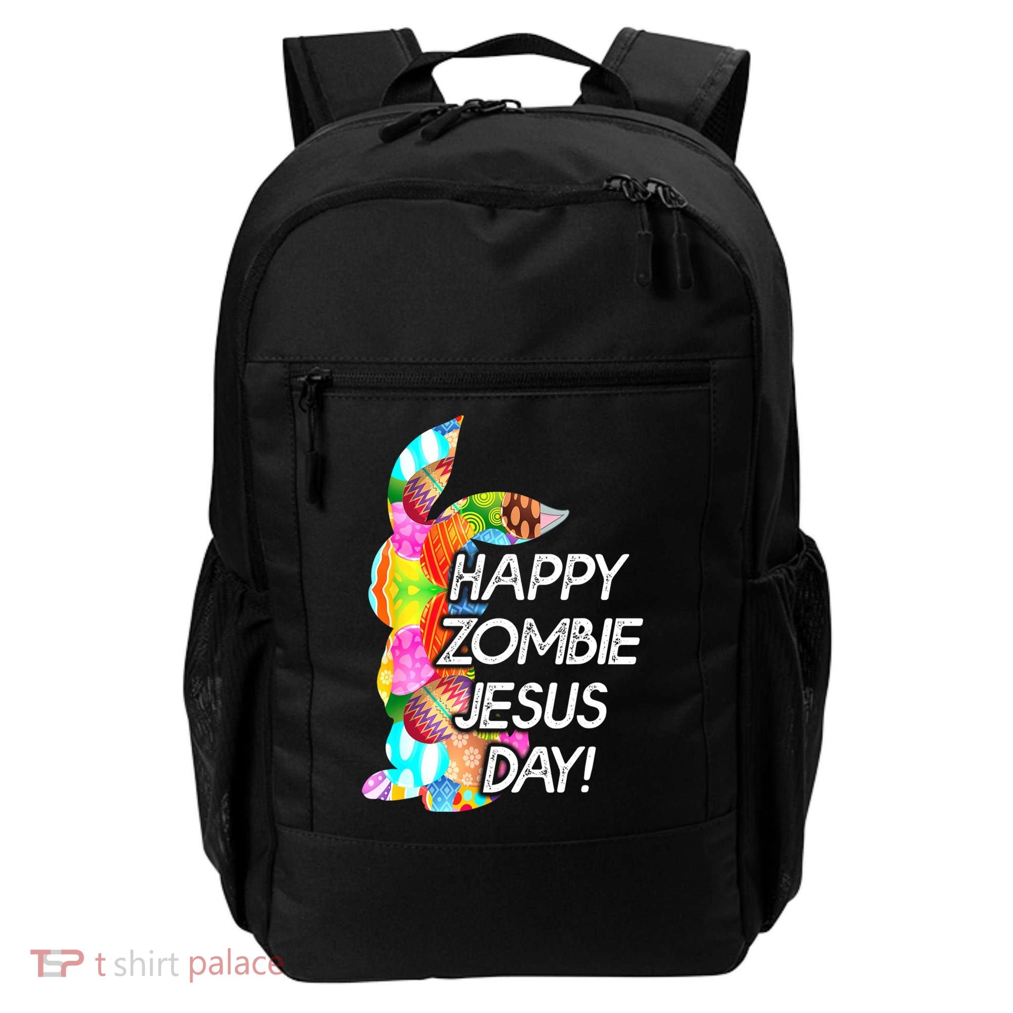 Cute Happy Zombie Jesus Day Easter Bunny For Men Women Backpack