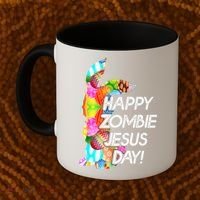Cute Happy Zombie Jesus Day Easter Bunny For Men Women Coffee Mug thumb 2