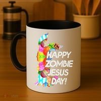 Cute Happy Zombie Jesus Day Easter Bunny For Men Women Coffee Mug thumb 4