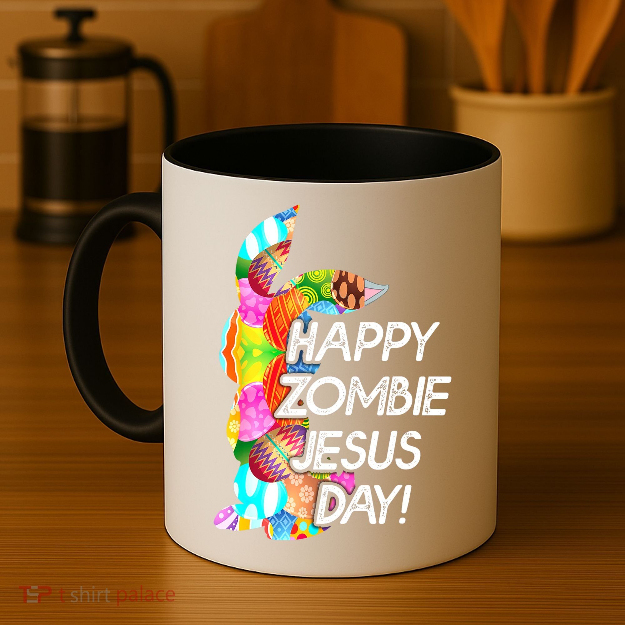 Cute Happy Zombie Jesus Day Easter Bunny For Men Women Coffee Mug