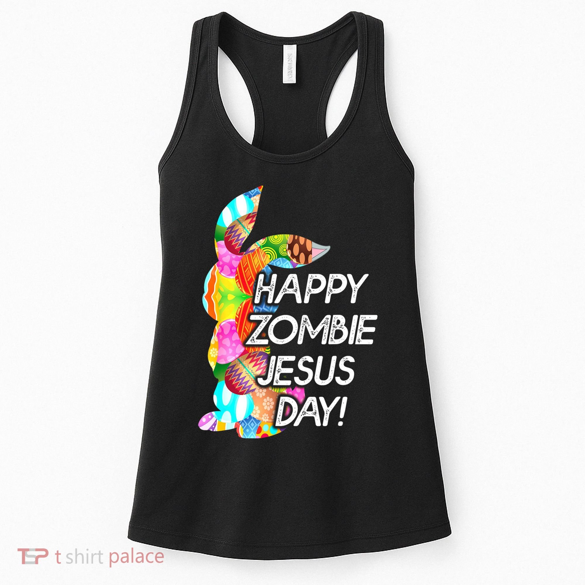 Cute Happy Zombie Jesus Day Easter Bunny For Men Women Women's Tank Top