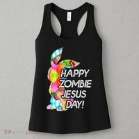 Cute Happy Zombie Jesus Day Easter Bunny For Men Women Women's Tank Top thumb 3