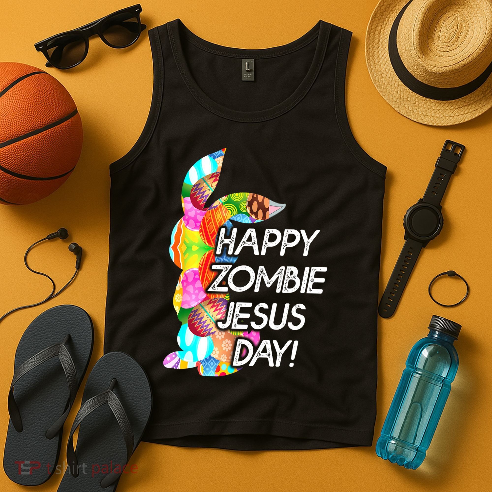 Cute Happy Zombie Jesus Day Easter Bunny For Men Women Tank Top