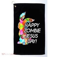 Cute Happy Zombie Jesus Day Easter Bunny For Men Women Golf Towel thumb 0