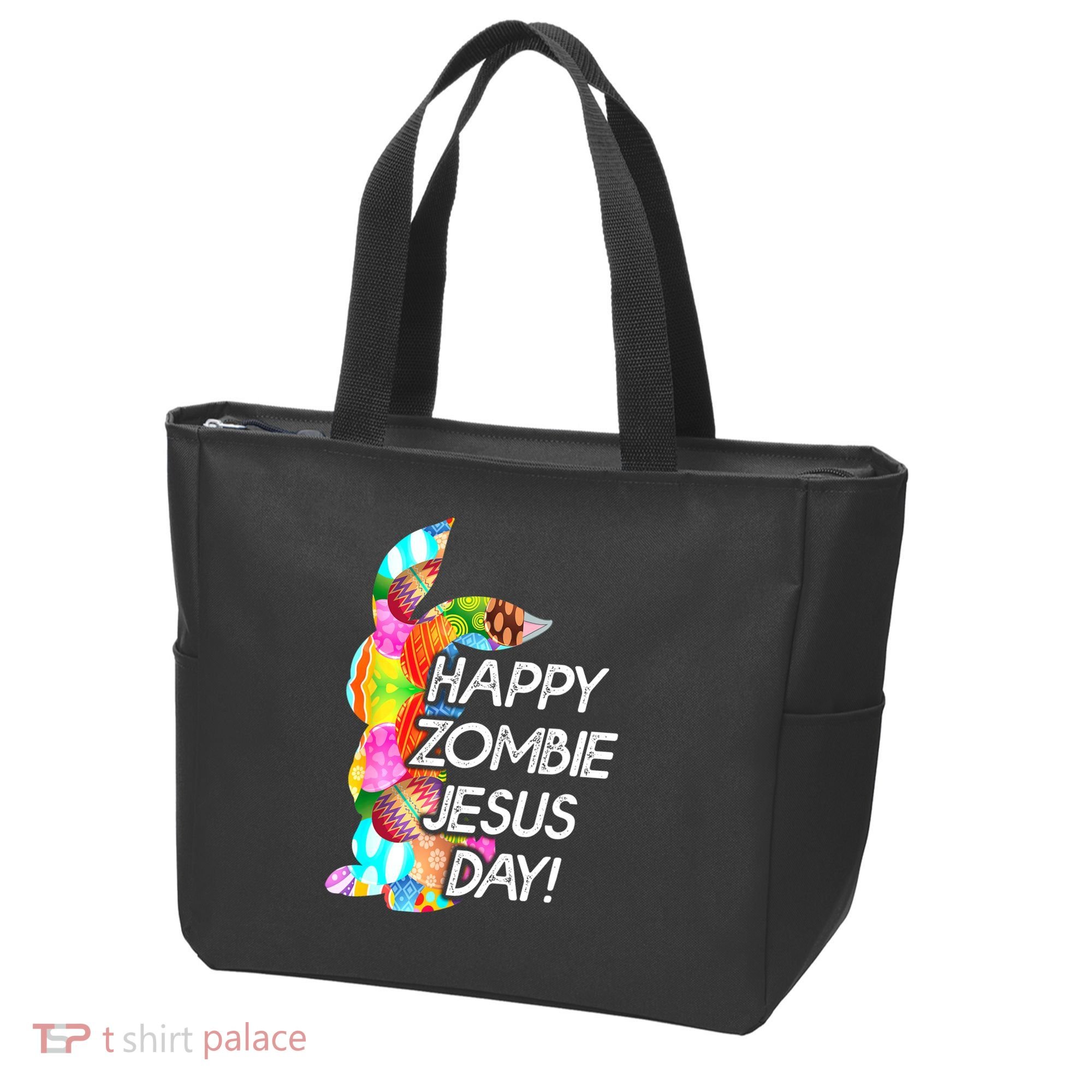 Cute Happy Zombie Jesus Day Easter Bunny For Men Women Tote Bag